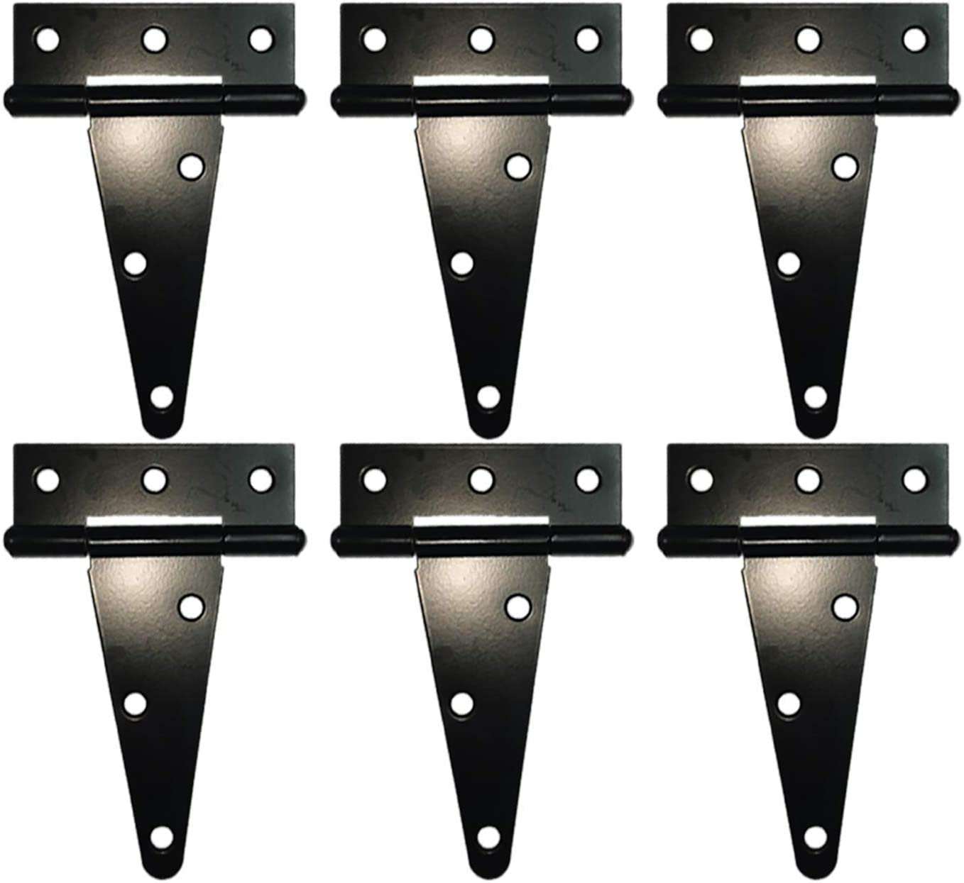 4 Inch Black T Hinges for Gates, Sheds, Barns, and Fences